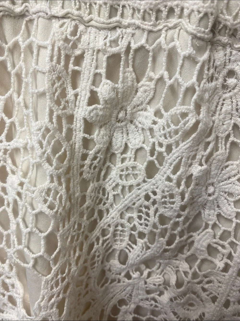 iris Cream Crochet Lace Drawstring Women’s Shorts